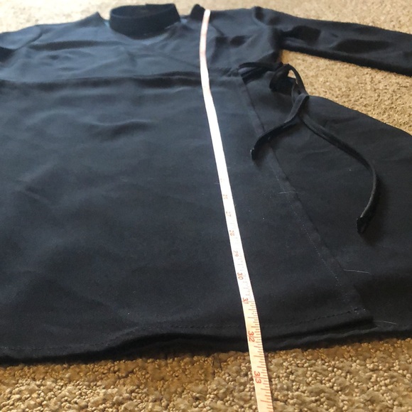 Black Wrap Around Cocktail Dress with Choker - Picture 7 of 16